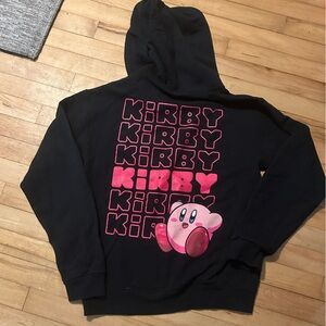 Black Kirby Hoodie with Pink Graphic